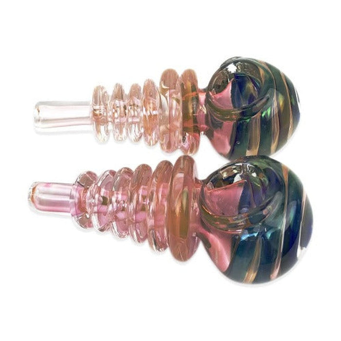 5" Double Glass Marvel Artwork Heavy Hand Pipe - Design May Vary - (2 Count)-Silicone Hand Pipe