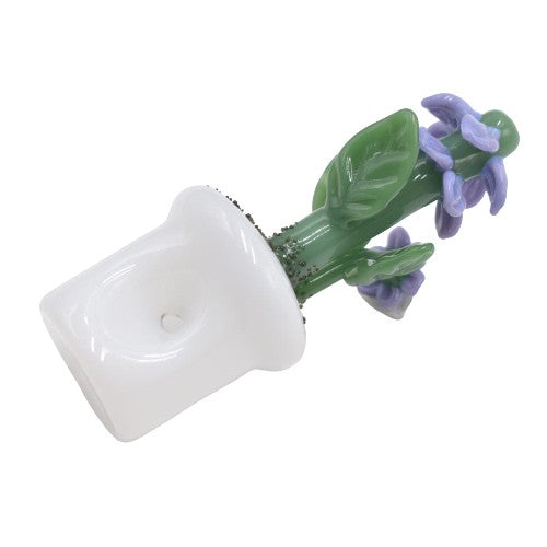 5" Flower Pot Hand Pipe - Color May Vary - (1 Count)-Hand Pipes, Rigs, & Bubblers