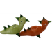 5" Frit Animal Hand Pipe - Design May Vary - (2 Count)-Hand Pipes, Rigs, & Bubblers