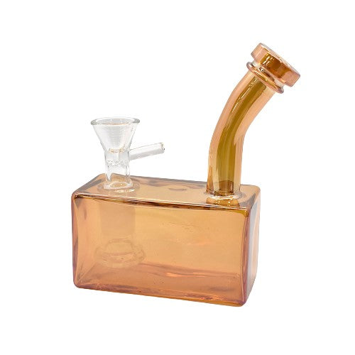 5" Frost Cube Glass Water Bubbler Waterpipe - Design May Vary - (1 Count)-Hand Pipes, Rigs, & Bubblers