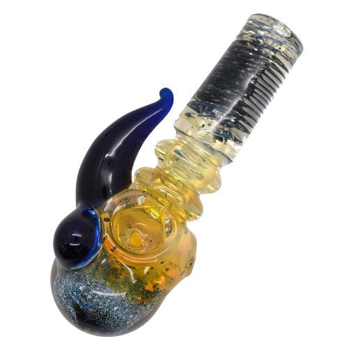 5" Heavy Handle Tail Glass Hand pipe - Design May Vary - (1 Count)-Hand Pipes, Rigs, & Bubblers