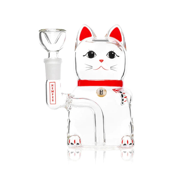 5" Hemper Lucky Money Cat Bong - (1 Count)-Hand Pipes, Rigs, & Bubblers