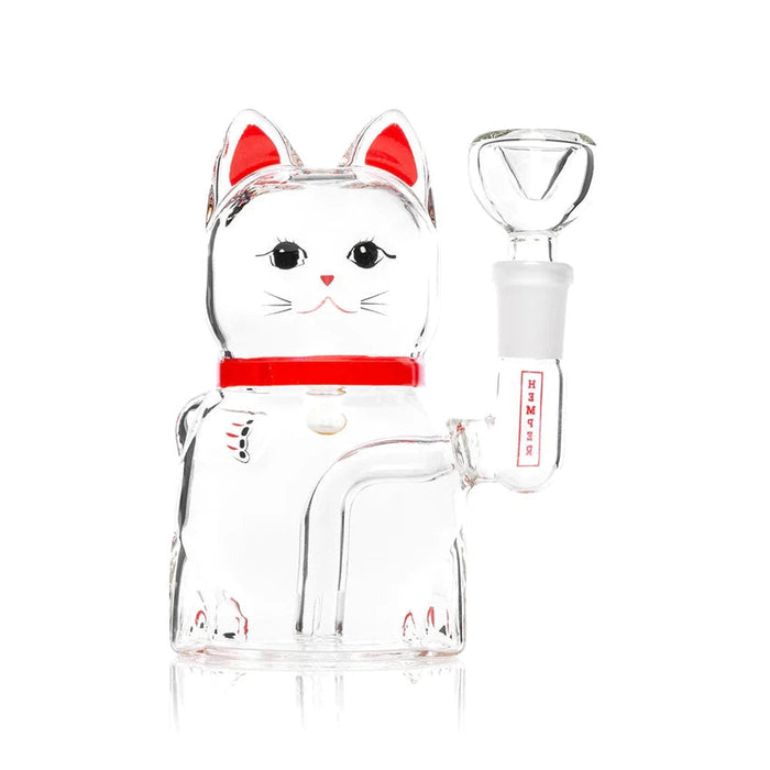 5" Hemper Lucky Money Cat Bong - (1 Count)-Hand Pipes, Rigs, & Bubblers