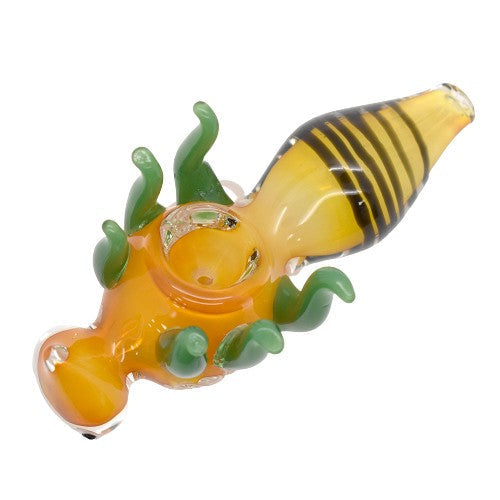 5" Honey Bee Glass Handpipe - Design May Vary - (1 Count)-Hand Glass, Rigs, & Bubblers