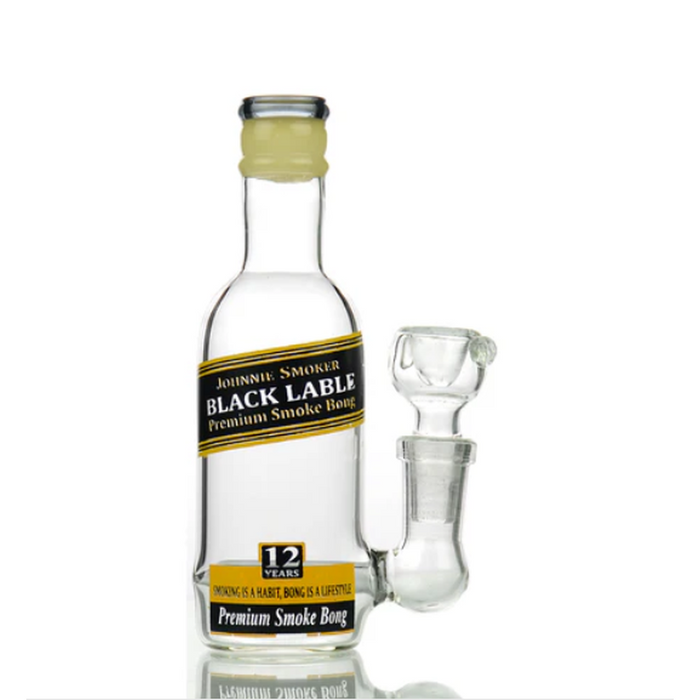 5" Micro Johnny Smoker L-Line Perc Water Pipe - Liquor Bottle Design - (1 Count)-Hand Pipes, Rigs, & Bubblers