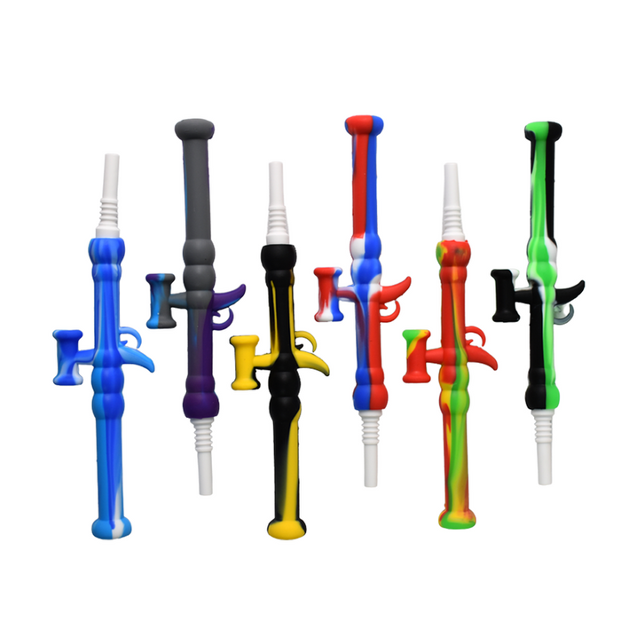 5" Silicone RPG Dab Straw -Colors May Vary - Bulk -(25 Count)-Dab Tools