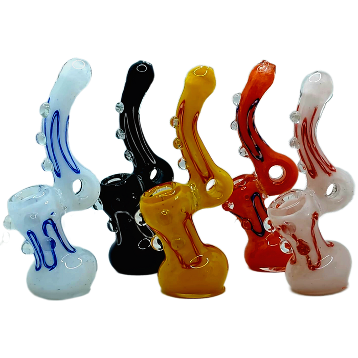 5" Single Ring Bubbler -Colors May Vary - (1 Count)-Hand Pipes, Rigs, & Bubblers