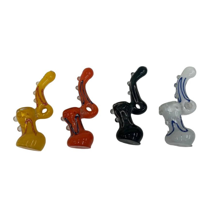 5" Single Ring Frit Bubbler -Colors May Vary - (1 Count)-Hand Pipes, Rigs, & Bubblers