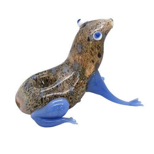 5" Standing Frog Glass Handpipe - Design May Vary - (1 Count)-Hand Pipes, Rigs, & Bubblers