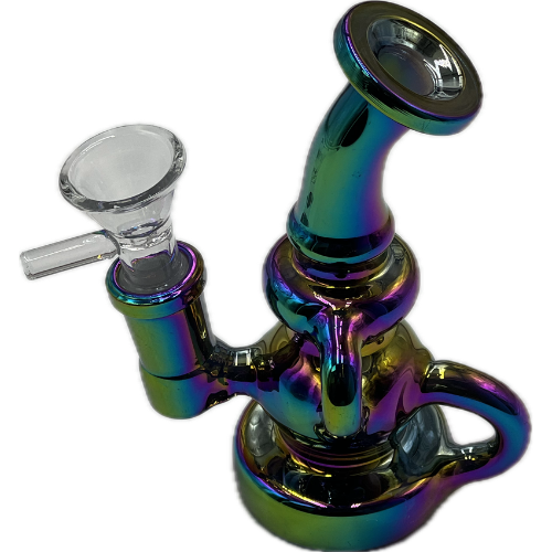 5" Super Mini Bubbler - Electro Plated - Design May Vary - (1 Count)-Hand Pipes, Rigs, & Bubblers