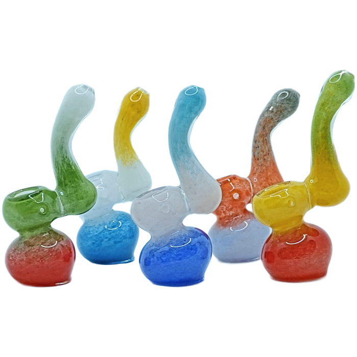 5" Two Tone Swirl Bubbler -Colors May Vary- (1 Count)-Hand Pipes, Rigs, & Bubblers