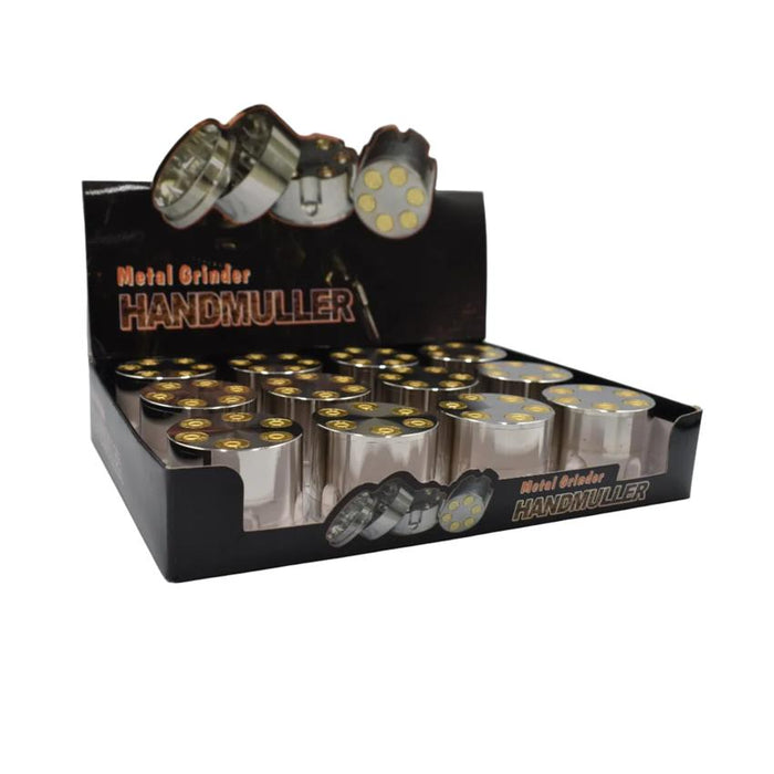 50mm 3 Part Grinder - Six Cylinder Design - (12 Count Display)-Grinders