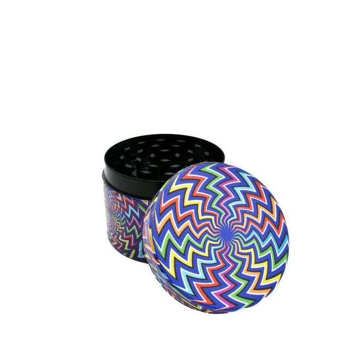 50mm 4 Part Grinder - Retro Rainbow - (1 Count)-Grinders