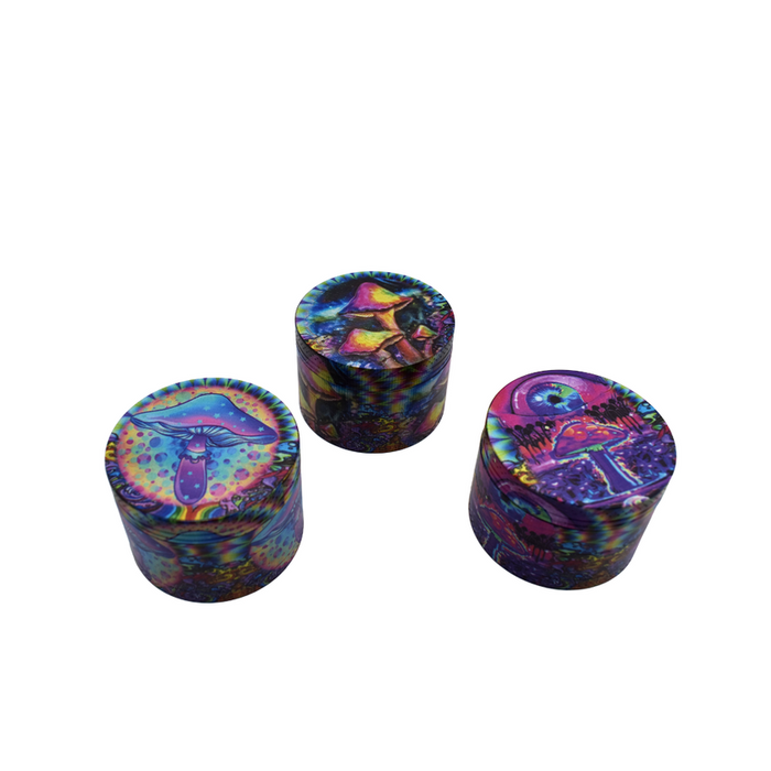 50mm Shroom Grinder - 4 Piece - (12 Count Display)-Grinders