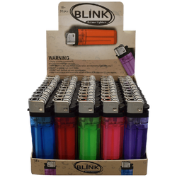 558 - Blink Disposable Lighter Display - Assorted Colors - (50 Count Display)-Lighters and Torches