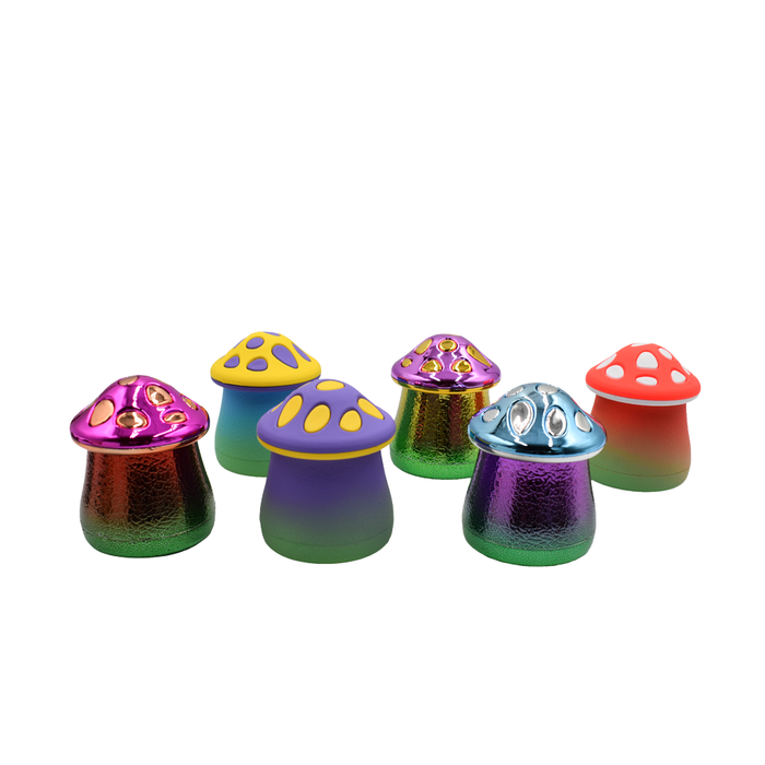 55mm Mushroom Top Grinder - 3 Piece - (6 Count Display)-Grinders-MJ Wholesale