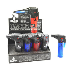 590 - MT-01 Blink Torch Display - Assorted Frosted Colors - (12 Count Display)-Lighters and Torches