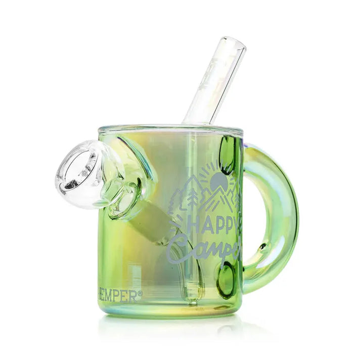 5.5” Hemper Happy Camper Campfire Mug Bong - (1 Count)-Hand Pipes, Rigs, & Bubblers