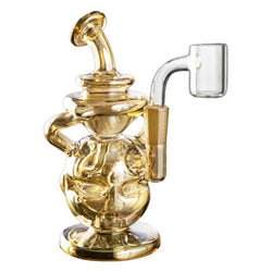 5.5" Mj Arsenal Infinity Mini Dab Rig - Gold - (1 Count)-Hand Glass, Rigs, & Bubblers