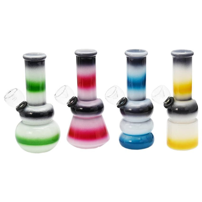 5.5" Multi Color Pull Over Frosted Bong - Design And Color May Vary - (1 Count)-Hand Pipes, Rigs, & Bubblers