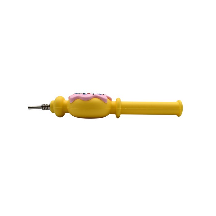 5.5" Silicone Donut Dab Straw - (1 Count)-Hand Pipes, Rigs, & Bubblers