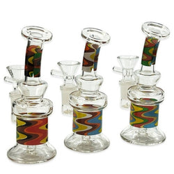 5.5" Sticker Mini Rig - Design May Vary - (1 Count)-Hand Glass, Rigs, & Bubblers