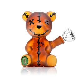 5.7” Hemper Scare Bears Teddy Bear Bong - (1 Count)-Hand Pipes, Rigs, & Bubblers