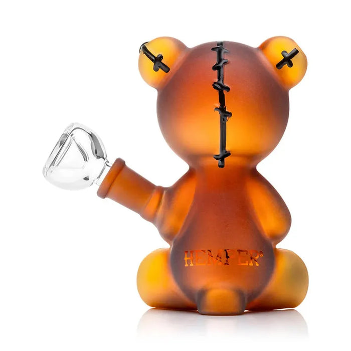 5.7” Hemper Scare Bears Teddy Bear Bong - (1 Count)-Hand Pipes, Rigs, & Bubblers