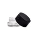 5ml Clear Round Glass Concentrate Jar – Black Cap – (250 Count)-Concentrate Containers and Accessories