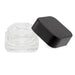 5ml Square Clear Square Glass Jar With White Lid - (250 Count)-Concentrate Containers and Accessories