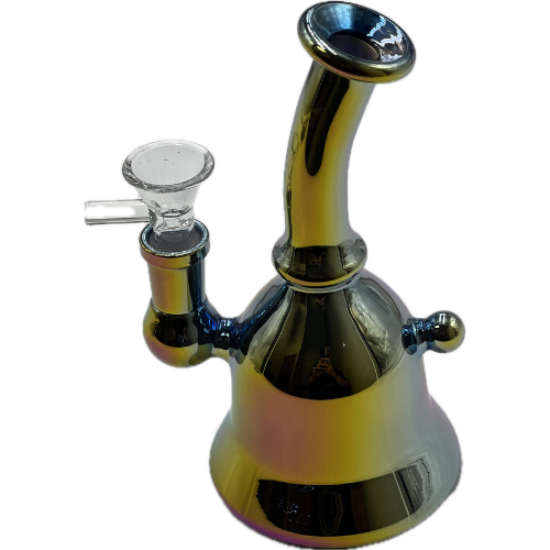 6" Chrome Rainbow Water Bubbler - Design May Vary - (1 Count)-Hand Pipes, Rigs, & Bubblers