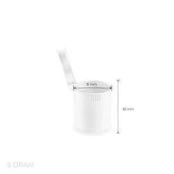 6 Dram Pop Top Vial - White - Child Resistant (600 Count)-Pop Top Vials