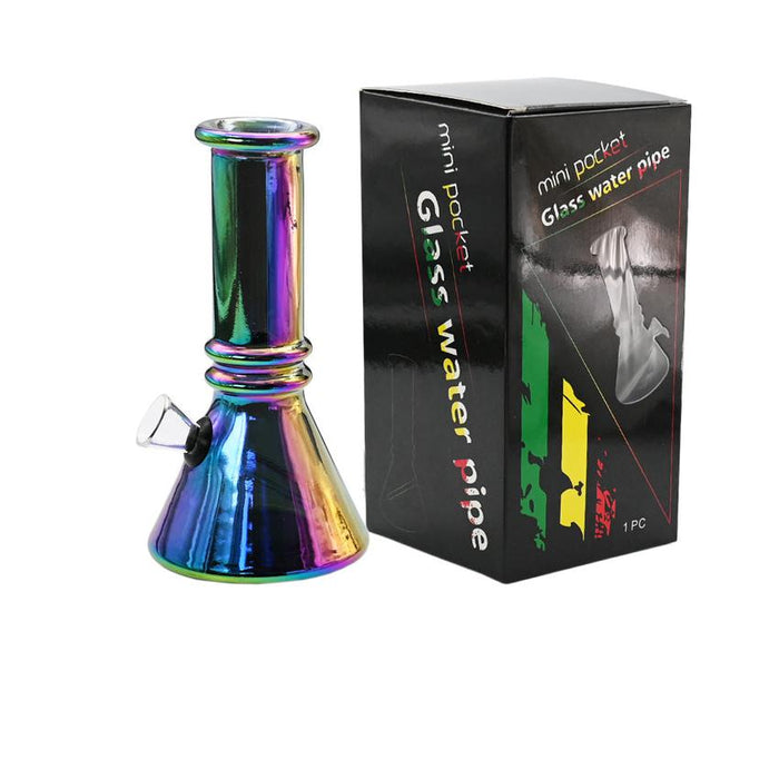 6" Electro Mini Pocket Glass Water Pipe - Color & Design May Vary - (1 Count)-Hand Pipes, Rigs, & Bubblers