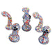 6" Hand Rolled And Broken Color Glass Bubbler - Design May Vary - (1 Count)-Hand Glass, Rigs, & Bubblers