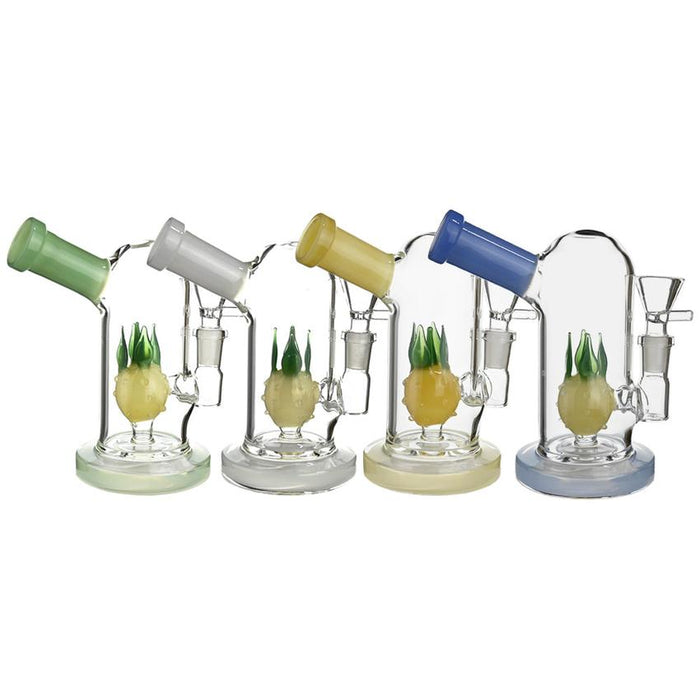 6" Pineapple Side Carving Water Pipe- Design And Color May Vary - (1 Count)-Hand Pipes, Rigs, & Bubblers