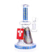 6” Straight Drop Shower Perc Glass WaterPipe – Egyptian Design - Color May Vary - (1 Count)-Hand Pipes, Rigs, & Bubblers