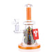 6” Straight Drop Shower Perc Glass WaterPipe – Egyptian Design - Color May Vary - (1 Count)-Hand Pipes, Rigs, & Bubblers