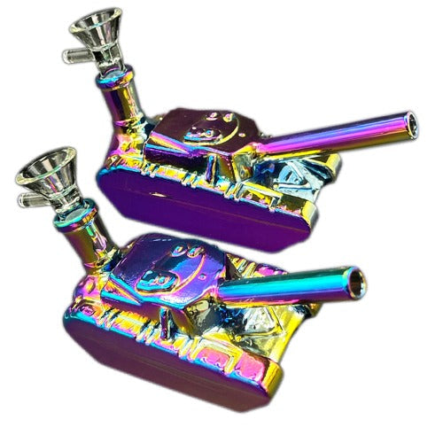 6" War Tank Water Pipe - Design May Vary - (1 Count)-Hand Pipes, Rigs, & Bubblers