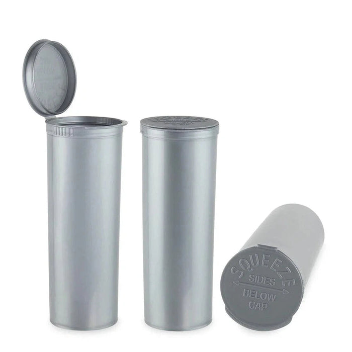 60 Dram Pop Top Vial - 1/2 Oz - Silver - (75 Count)-Pop Top Vials