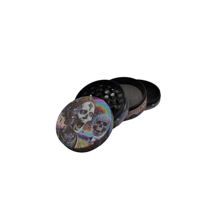 63mm 4 Part Grinder - Metal Skull - (1 Count)-Grinders