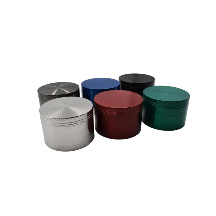 63mm 4 Part Grinder - Mixed Colors - (6 Count Display)-Grinders