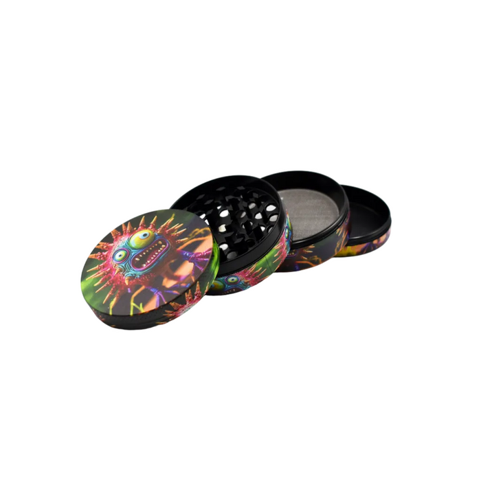 63mm 4 Part Grinder - One Eyed - (1 Count)-Grinders