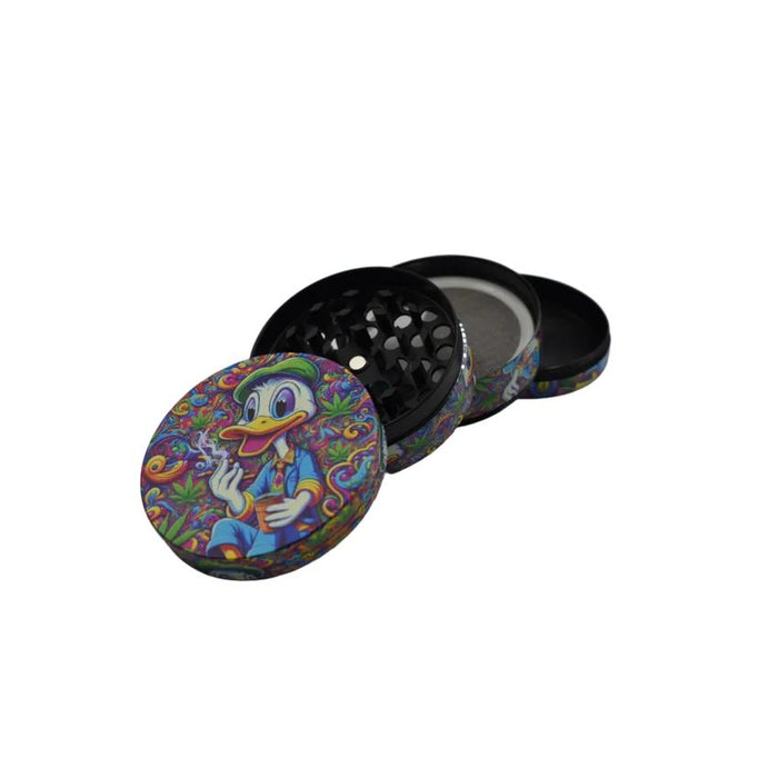 63mm 4 Part Grinder - Smoking Duck - (1 Count)-Grinders