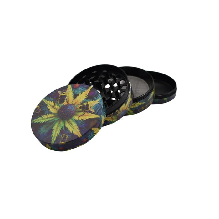 63mm 4 Part Grinder - Sunflower - (1 Count)-Grinders