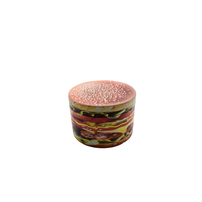 63mm 4-Piece Grinder - Cheeseburger - (1 Count)-Grinders-MJ Wholesale