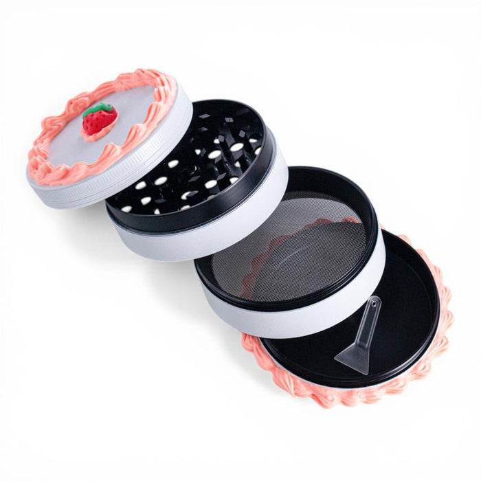 63mm 4 Piece Grinder - Peach Cake - (1 Count)-Grinders