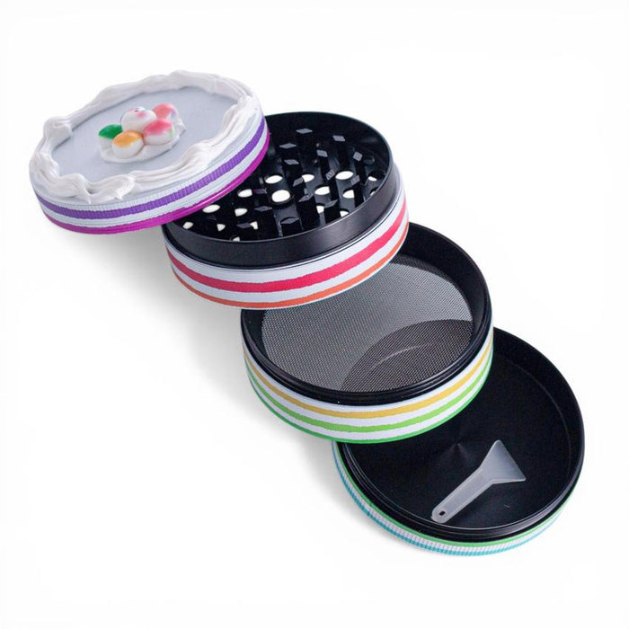 63mm 4 Piece Grinder - Rainbow Cake - (1 Count)-Grinders