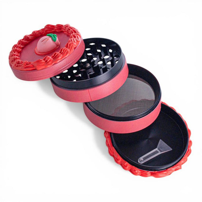 63mm 4 Piece Grinder -Strawberry Cake - (1 Count)-Grinders