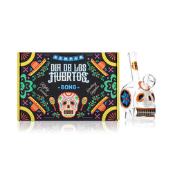 6.1" Hemper Dia De Los Muertos Skull Bong - (1 Count)-Hand Pipes, Rigs, & Bubblers