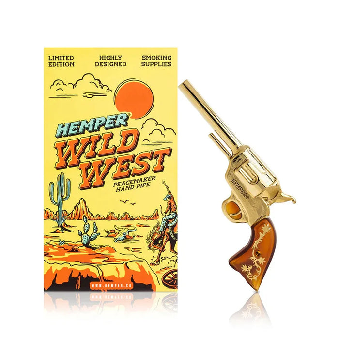 6.1" Hemper Wild West Peacemaker Hand Pipe - (1 Count)-Hand Pipes, Rigs, & Bubblers